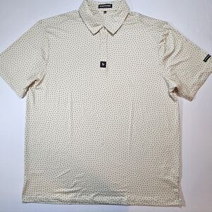 Byrdgang Polka Dot Polka Dot Yellow/Black Polo Shirt XL